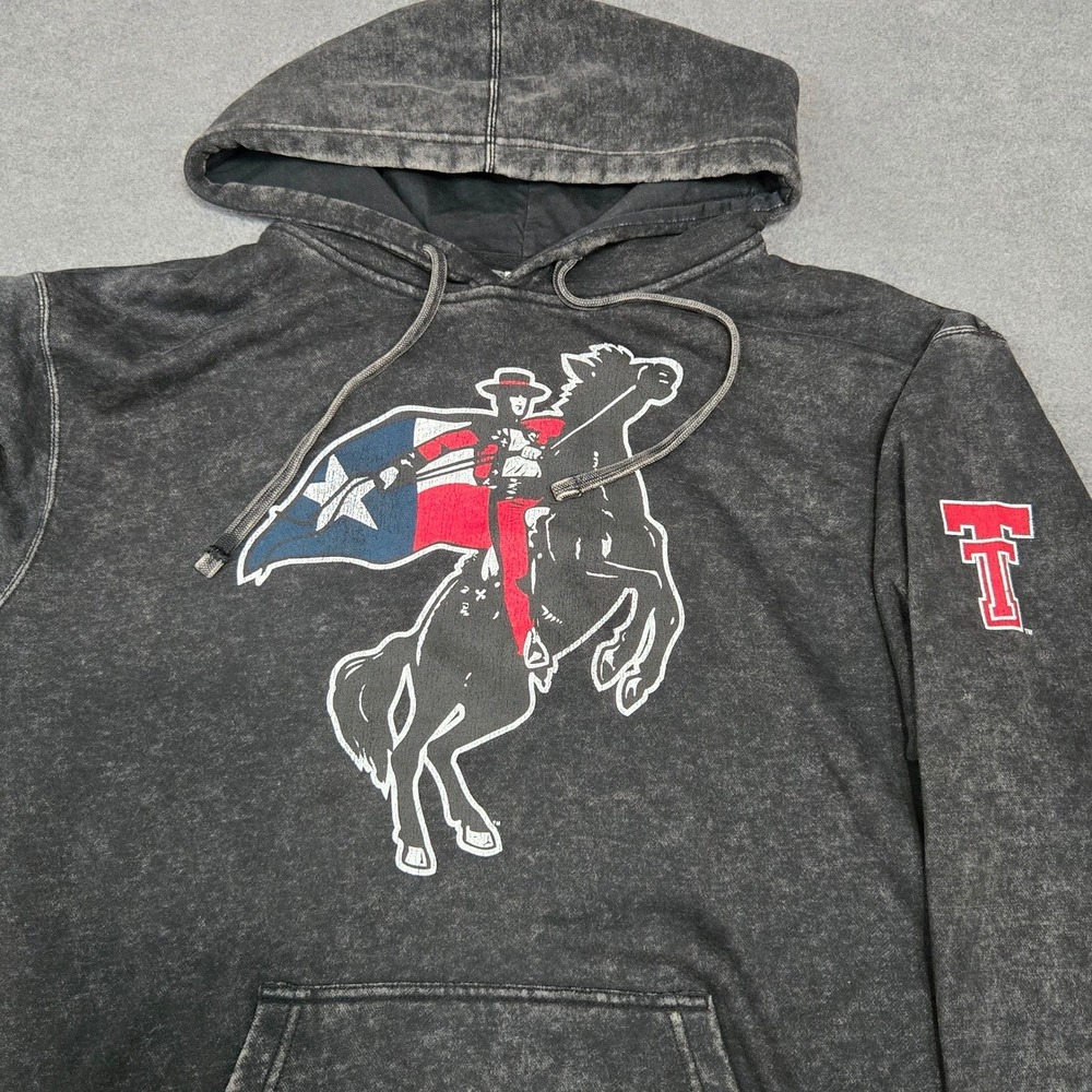 Independent Trading Co Texas Tech Red Raiders Masked Rider Hoodie XL Wash